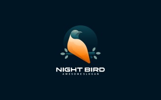 Night Bird Gradient Colorful Logo