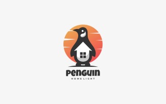 Penguin Silhouette Logo Template