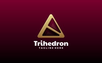 Trihedron Luxury Line Art Logo