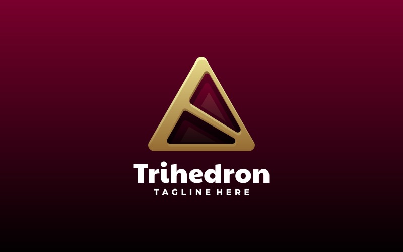 Trihedron Luxury Line Art Logo Logo Template
