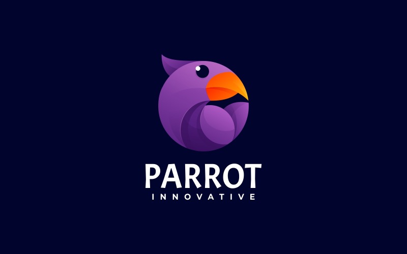 Vector Parrot Gradient Logo Style Logo Template