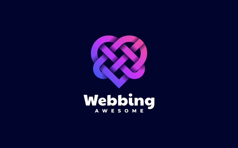 Webbing Line Gradient Logo Logo Template