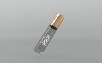 A roller Cosmetic bottle isolated on a gray background