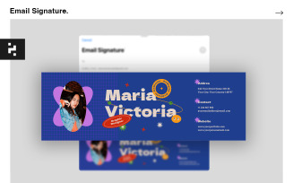 Creative Sticker Email SIgnature Template