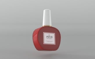 3d render of a decorative Nail Polish bottle isolated on gray background