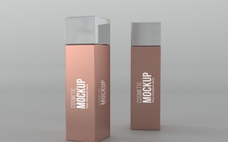 3d render of a perfume Cosmetic bottle isolated on gray background