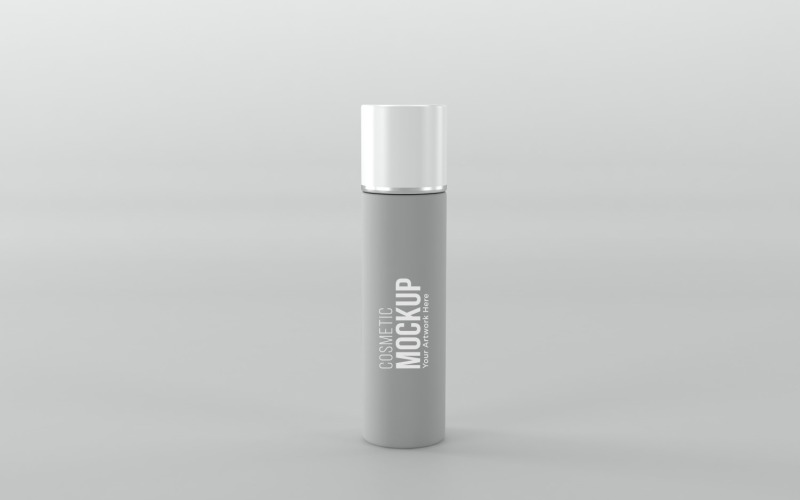 3d render of roller Cosmetic bottle isolated on gray background Product Mockup