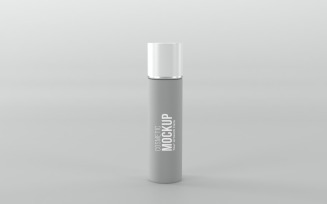 3d render of roller Cosmetic bottle isolated on gray background