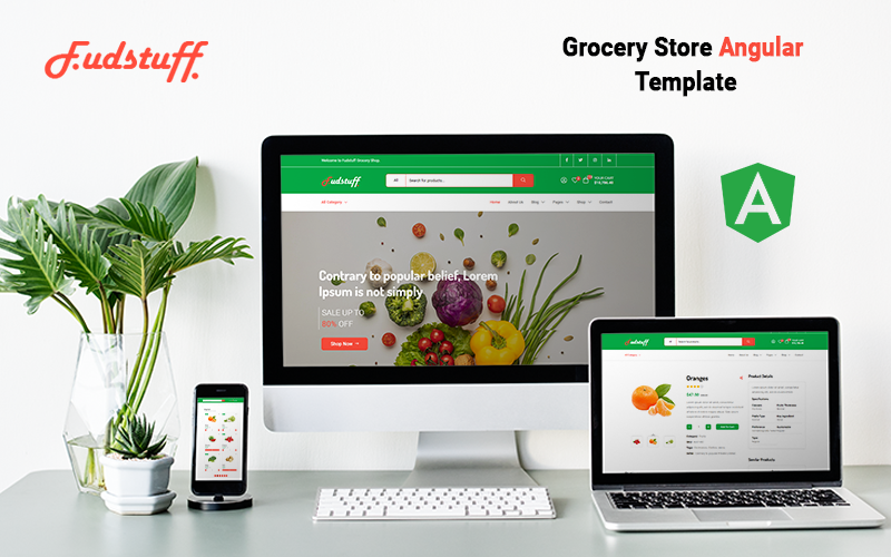 Grocery Store Angular Website template Website Template