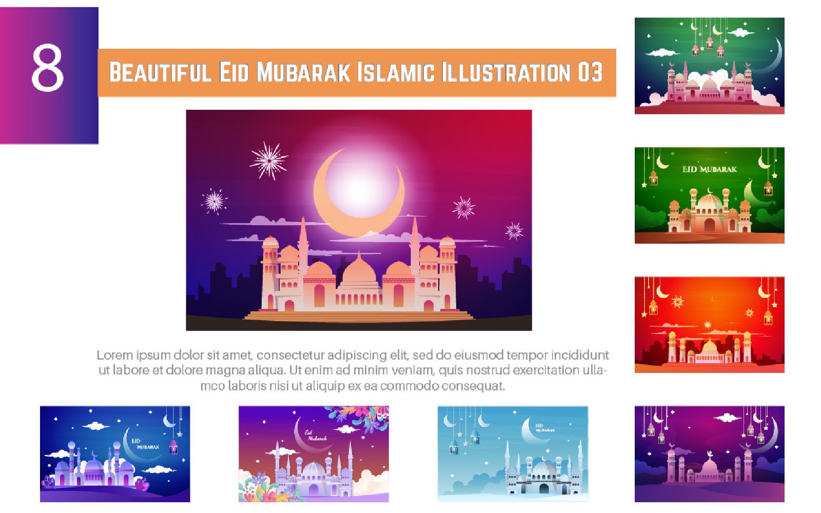 Template #224152 Night Eid Webdesign Template - Logo template Preview