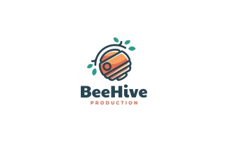 Bee Hive Simple Mascot Logo