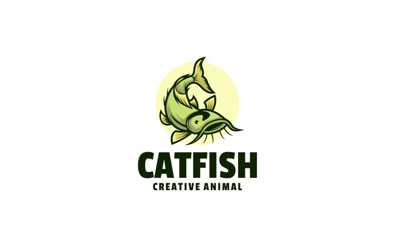 Catfish Simple Mascot Logo Logo Template