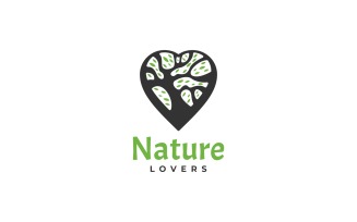 Nature Love Silhouette Logo
