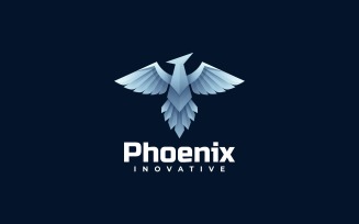 Phoenix Bird Gradient Logo Template