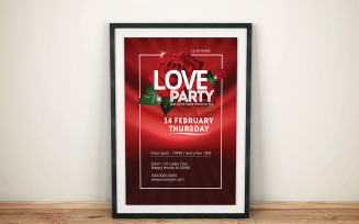 Valentines Day Party Flyer Corporate Identity Template