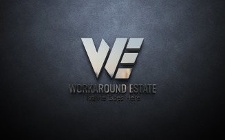 WE Workaround Estate Letter Logo Template