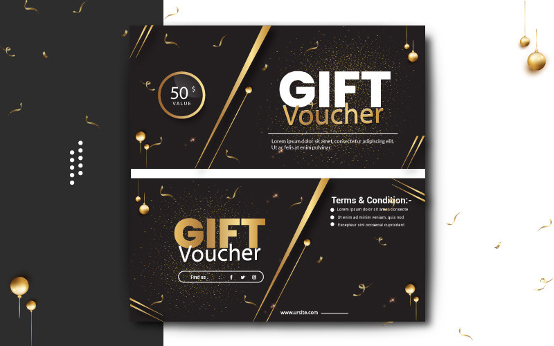 Black Special Gift Voucher Corporate Identity
