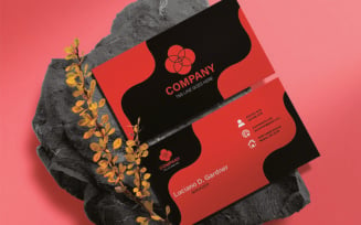 Creative Red and Black Business Card