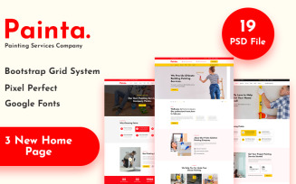 Painta - Painting Services Company PSD Template