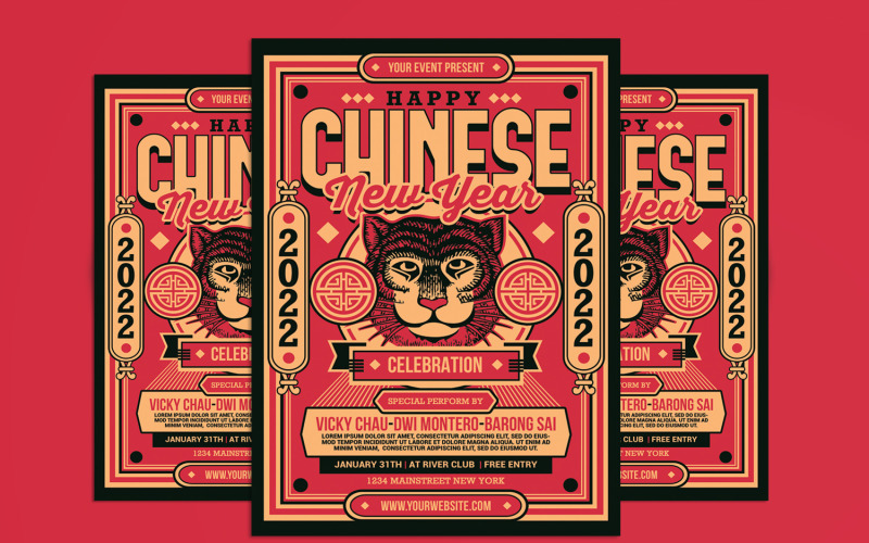 Chinese New Year Event Flyer 2022 Corporate Identity