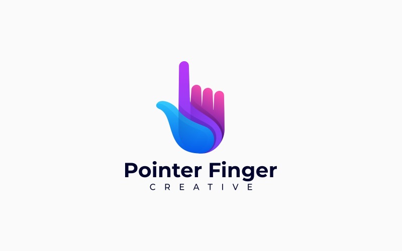 Finger Gradient Colorful Logo Logo Template