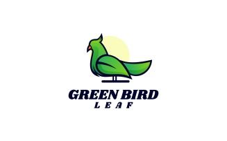 Green Bird Simple Mascot Logo Style