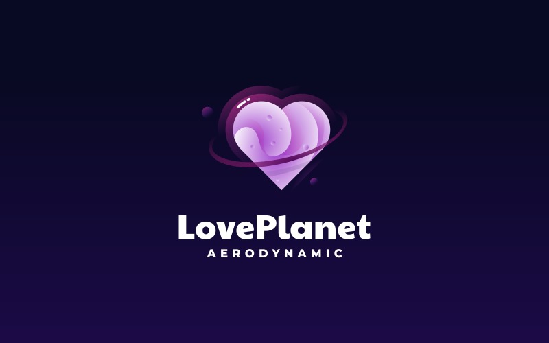 Love Planet Gradient Logo Logo Template