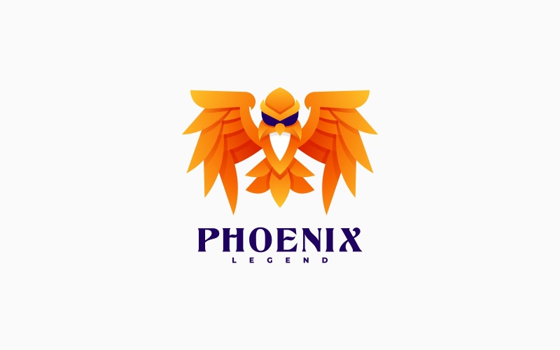Phoenix Legend Gradient Logo Logo Template