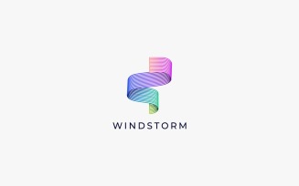 Windstorm Line Gradient Logo