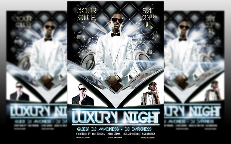 Luxury Night Party Flyer Template Corporate Identity