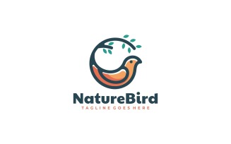 Circle Nature Bird Simple Logo