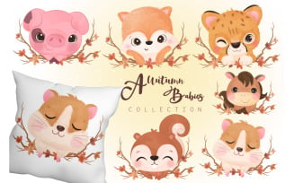 Cute Baby Animals - Illustration
