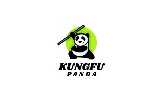 Kung Fu Panda Simple Mascot Logo