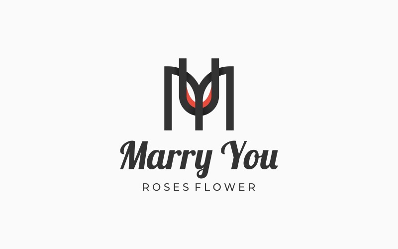 Letter Rose Simple Logo Style Logo Template