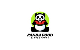 Panda Food Simple Logo Style