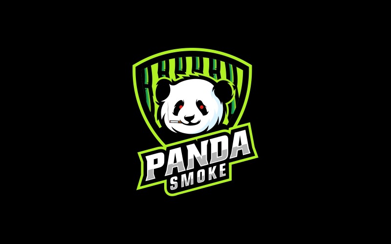 Panda Smoke Sport and E Sports Logo Logo Template