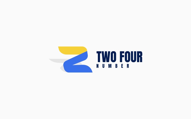 Two Number Color Logo Style Logo Template