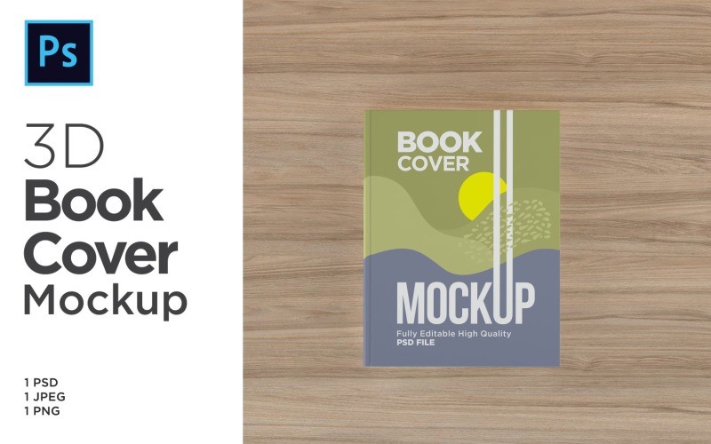 Book Cover Mockup 3d Illustration Template Product Mockup