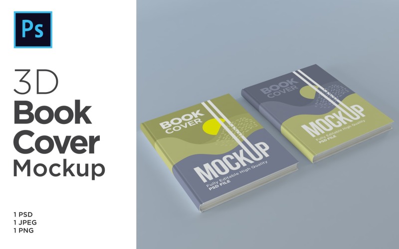 booklet Two Books Cover Mockup 3d Illustration Template Product Mockup