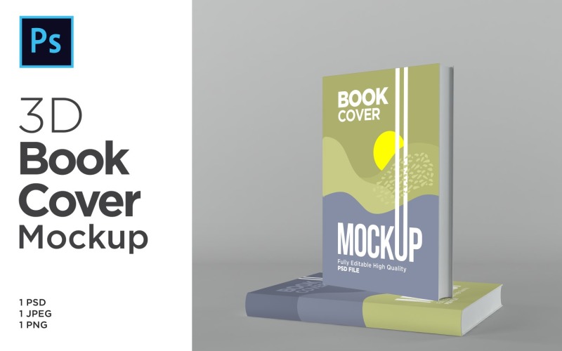 Booklet Two Books Cover Mockup 3d Rendering Template Product Mockup