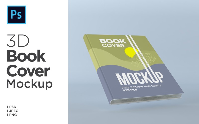 Hardcover Book Cover PSD Mockup Template Product Mockup