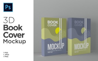 Two Books hard Cover Mockup 3d Rendering Illustration