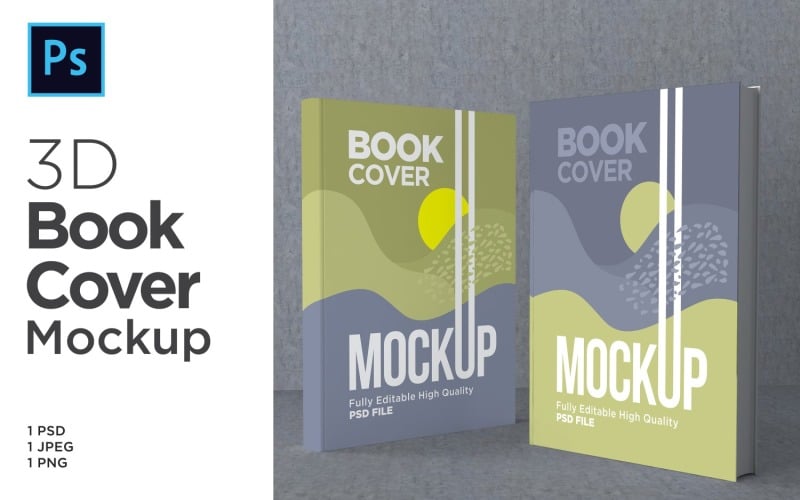 Two Books Mockup 3d Rendering Illustration Product Mockup
