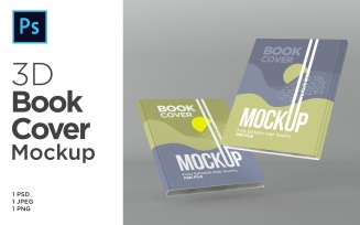 Two catalog Book Cover Mockup 3d Rendering Illustration Template