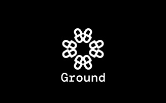 Abstract black round Logo