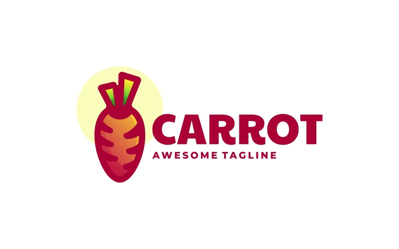 Carrot Gradient Logo Style Logo Template