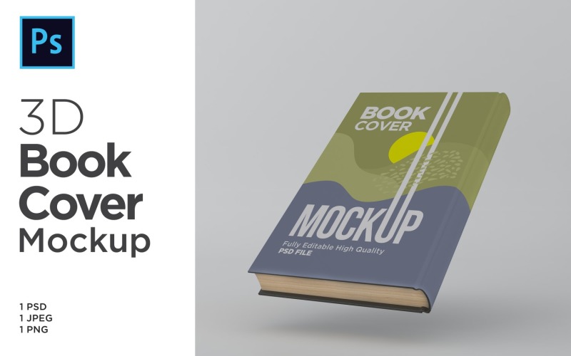 3d Rendering Book Cover Mockup Template Product Mockup