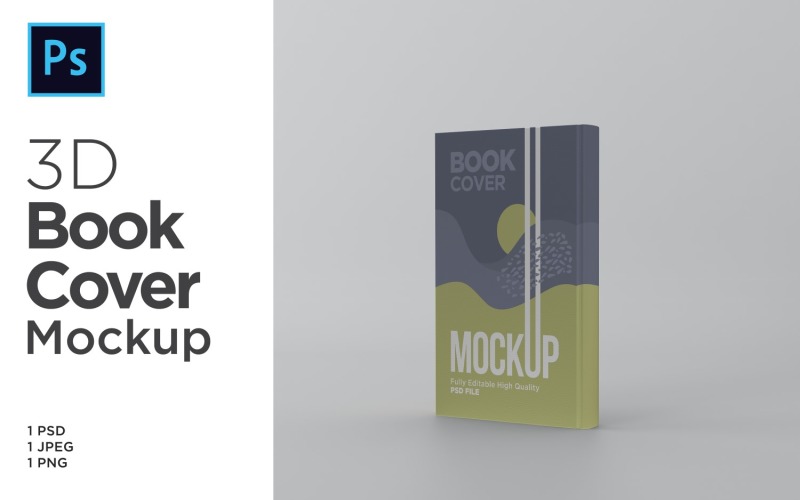 3d Rendering Book Cover Mockup Product Mockup