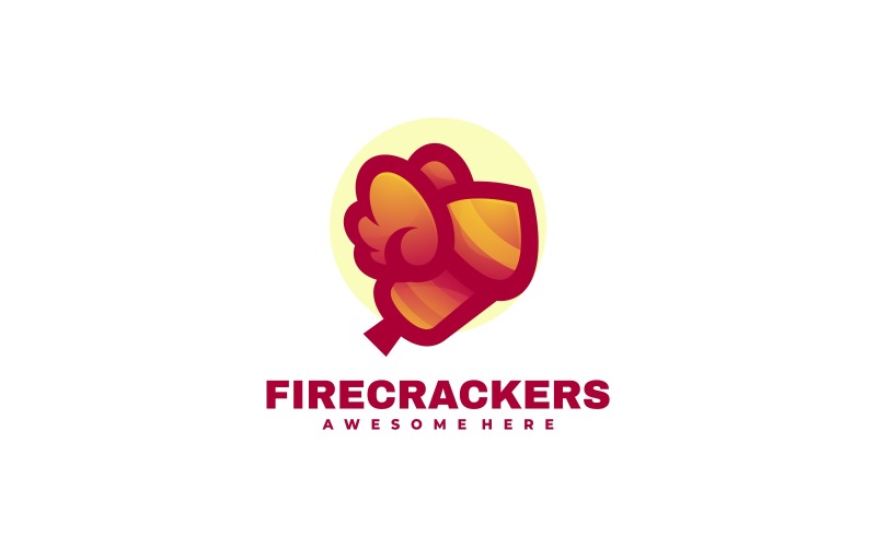 Firecrackers Simple Logo Style Logo Template