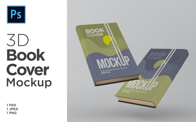 Five Books Cover Mockup 3d Rendering Template Product Mockup